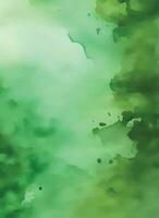 Green watercolor background vector