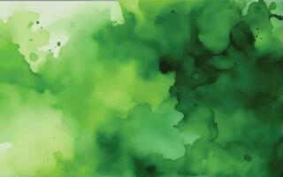 Green watercolor background vector