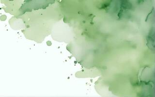 Green watercolor background vector