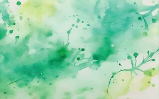 Green watercolor background vector