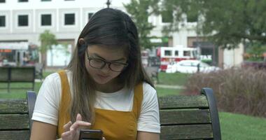 Woman on Park Bench video