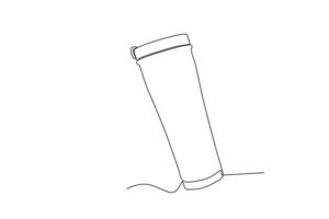 An empty drink bottle vector