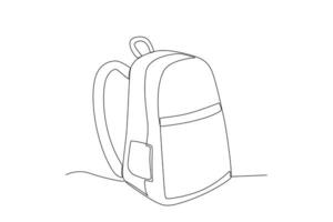 Side view of a backpack vector