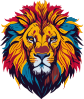 vistoso león logo ilustración ai generativo png