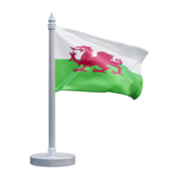 Wales nationaal vlag reeks illustratie of 3d realistisch Wales golvend land vlag reeks icoon png