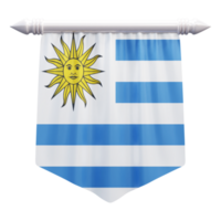 Uruguai nacional bandeira conjunto ilustração ou 3d realista Uruguai acenando país bandeira conjunto ícone png