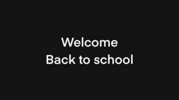 Back to school animated Lettering on a Chalkboard, Back To School written in colorful chalk with against a chalkboard background video