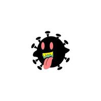 Black Corona Evil Flat illustration vector