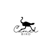 Camel Bird Logo Design Vector