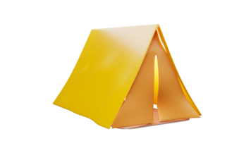 3d le rendu de camping ou randonnée tente pour Les campeurs et randonneurs, portable tente pour les voyageurs png