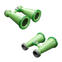 3D rendering of binoculars, field glass, looking from long distances, bird watching camera png