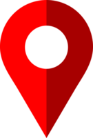 Red color location icon png