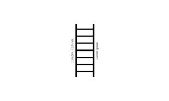 ladder company logo design black minimalistic vector