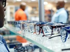 Glasses in store retail photo