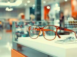 Glasses in store retail photo