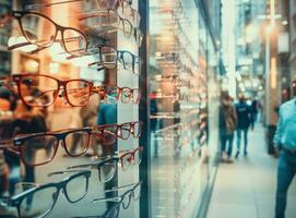 Glasses in store retail photo