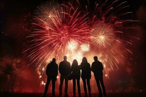 People watching fireworks photo