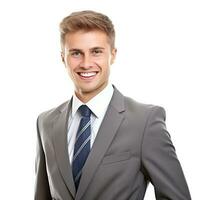 Smiling businessman isolated photo