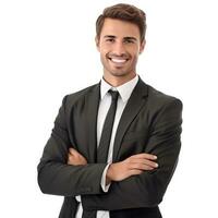 Smiling businessman isolated photo