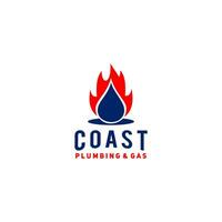 Coast Plumbing and Gas Logo Design Vector