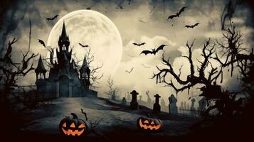 Spooky Halloween background photo