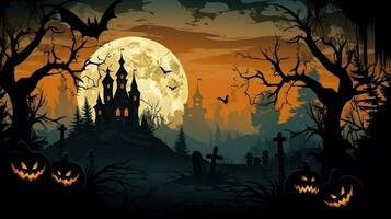 Spooky Halloween background photo