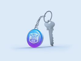 Logo on Keychain Mockup, A Realistic Branding Display psd