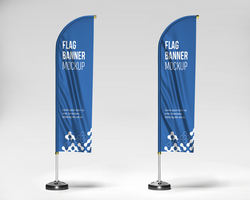 Beförderung Feder Flagge Banner Attrappe, Lehrmodell, Simulation psd