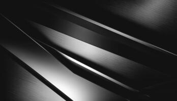 Abstract metal background, light falls on the metal, generative AI. photo