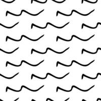 Seamless pattern with sketch squiggle vector