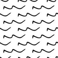 Seamless pattern with sketch squiggle vector