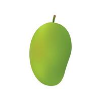 Green Mango Illustration On White Background vector