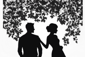 couple silhouette png transparent Contexte