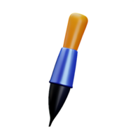 paint brush 3d rendering icon illustration png