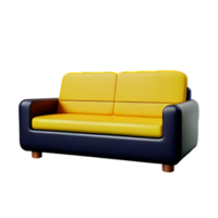 sofa 3d rendering icon illustration png