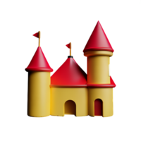 Schloss 3d Rendern Symbol Illustration png