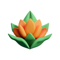 lotus 3d rendering icon illustration png