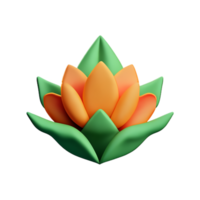 lotus 3d le rendu icône illustration png