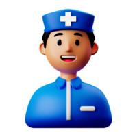 enfermeira 3d Renderização ícone ilustração png