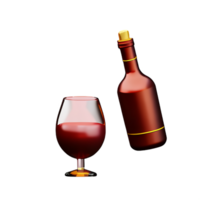 Wein 3d Rendern Symbol Illustration png