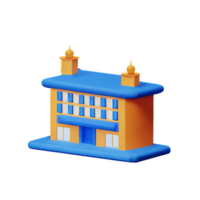 hotel 3d rendering icon illustration png