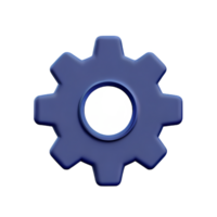 gear 3d rendering icon illustration comma separated, no special characters png