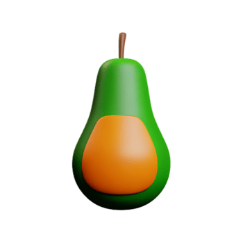 aguacate 3d representación icono ilustración png