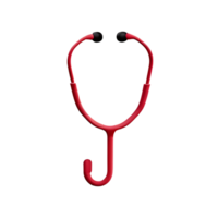 stethoscope 3d rendering icon illustration png