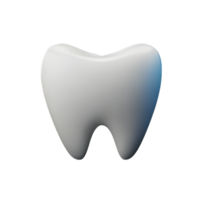 dentes 3d Renderização ícone ilustração png