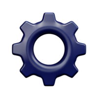 gear 3d rendering icon illustration comma separated, no special characters png