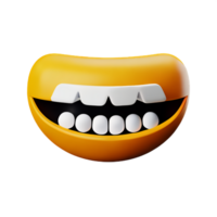 mouth 3d rendering icon illustration png