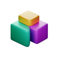 puzzle 3d rendering icon illustration png