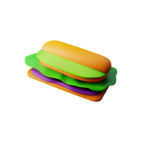 sandwich 3d le rendu icône illustration png