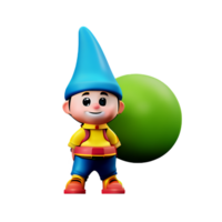 gnome 3d tolkning ikon illustration png